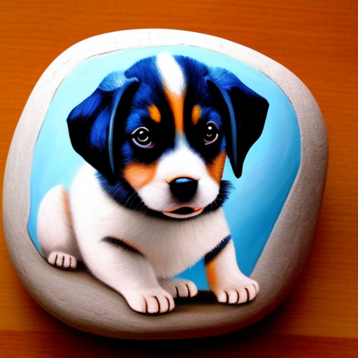 00005-3363613270-painted rock with cute puppy
