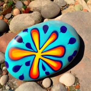 00152-3725982815-painted rock with Ray (Batoidea)