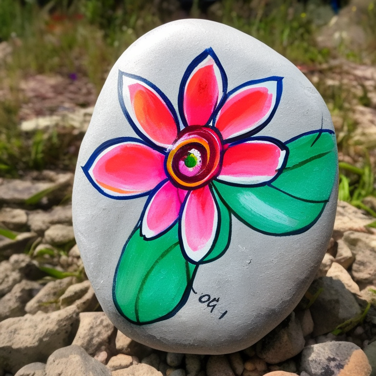 00226-3109392725-painted rock with a flower_