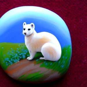 00280-4236683258-painted rock with cute Ermine