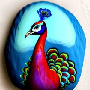 00406-1610014317-painted rock with Mystical Peacock